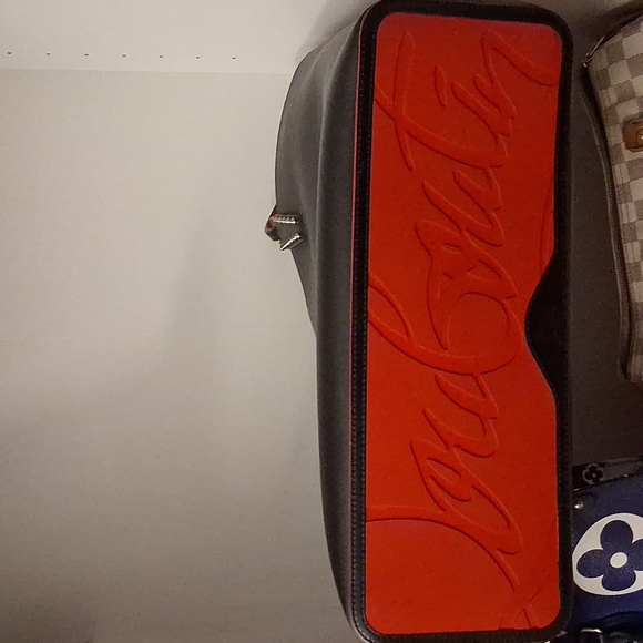 Chistian Louboutin Black Cabata Tote Bag with Red Accents. - Picture 2 of 3